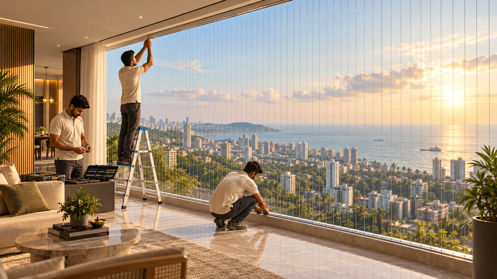 Widescreen Architectural Balcony Safety View